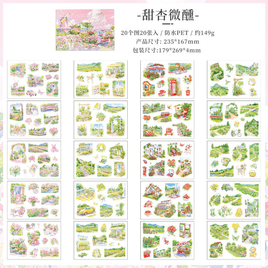20sheets season landscape sticker book (TZB25101603)