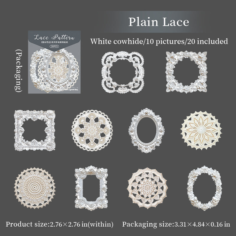 20pcs lace stickers sticker pack (S25091703)