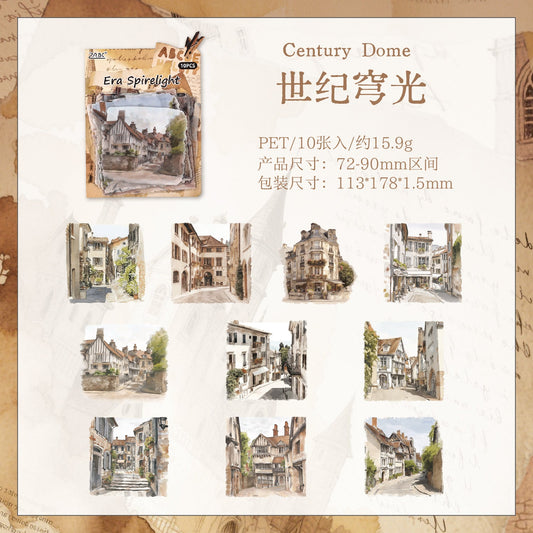 10pcs landscape PET-sticker pack (S25090803)