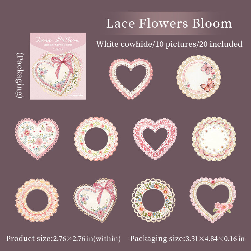 20pcs lace stickers sticker pack (S25091703)