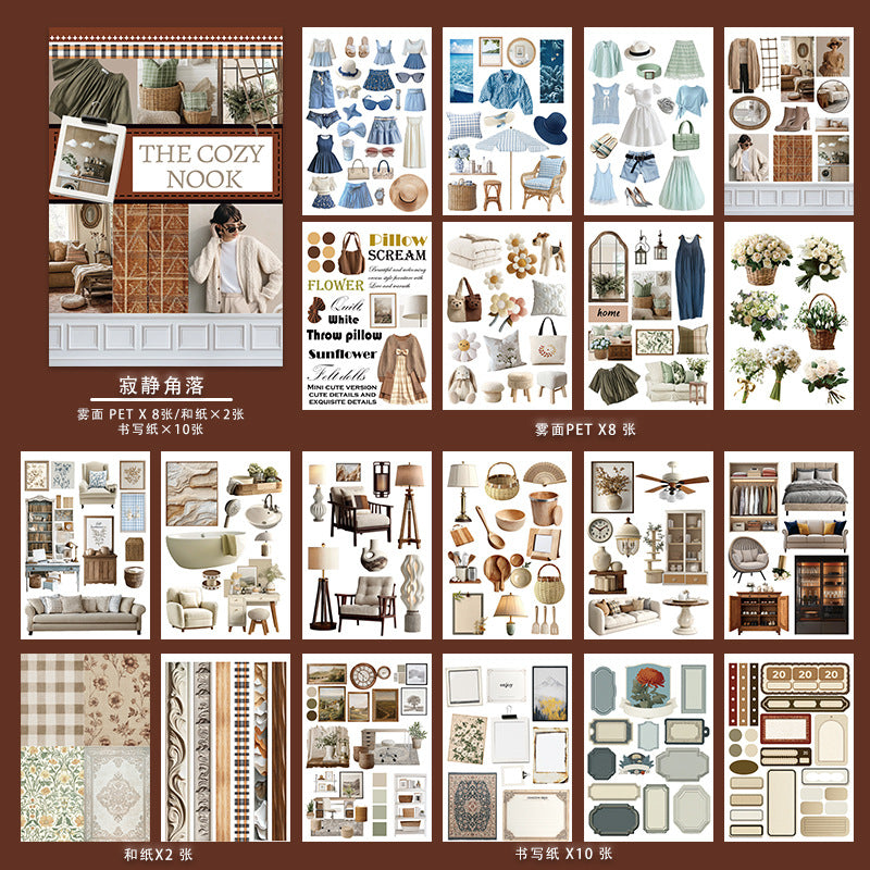 A5 cozy pre-cut sticker book (TZB25120803)