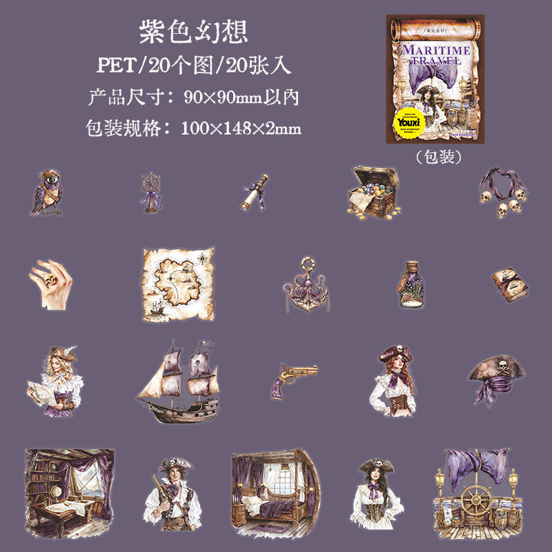 20pcs pirate sticker pack (MLS25053001)