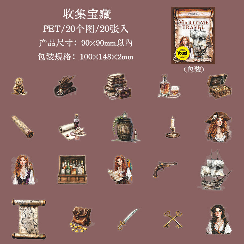 20pcs pirate sticker pack (MLS25053001)
