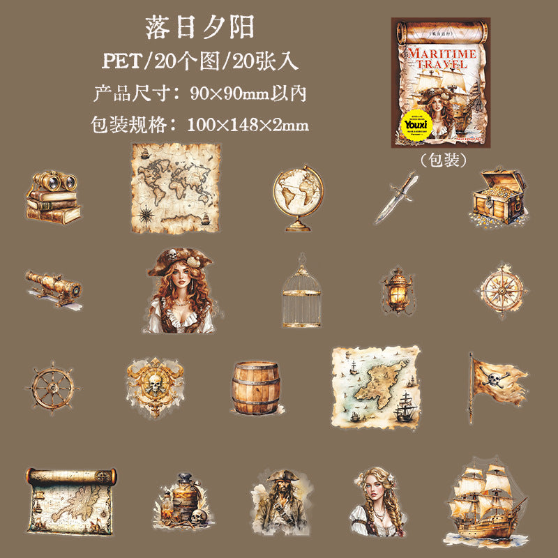 20pcs pirate sticker pack (MLS25053001)