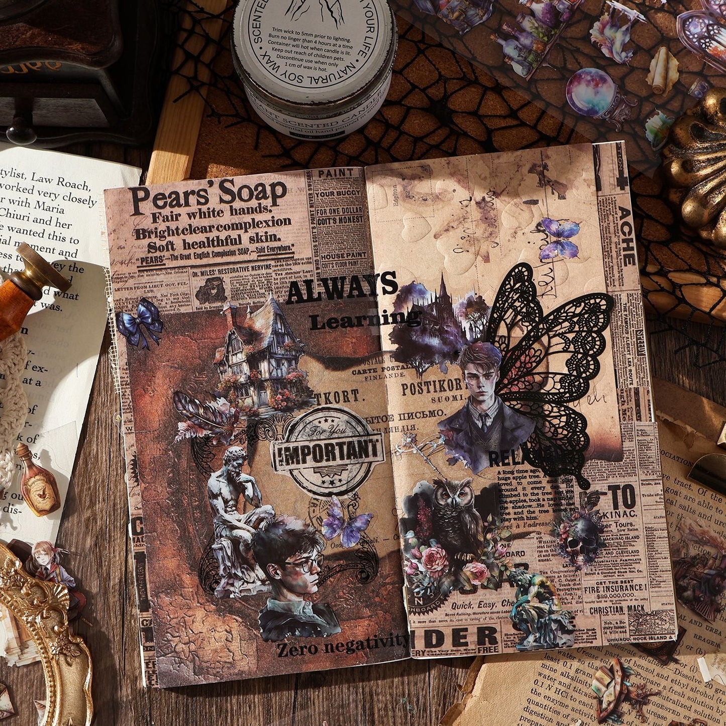 6pcs character pre-cut sticker pack (S25110605)