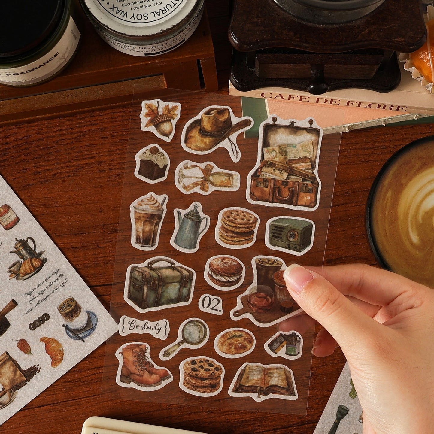 4pcs pre-cut camping sticker pack (S25110607)