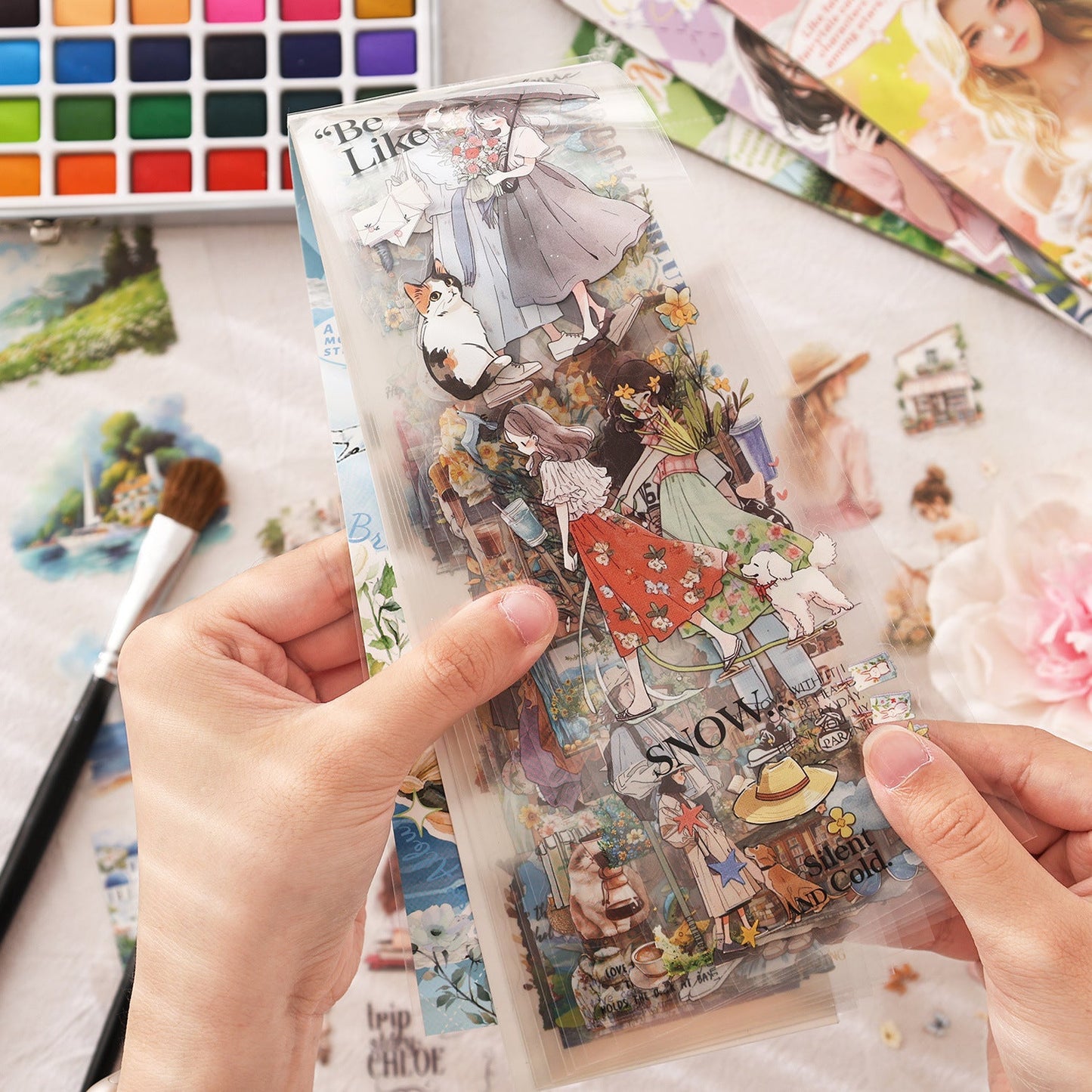 20 st landskaps PET-klistermärkesbok (TZB25102106)