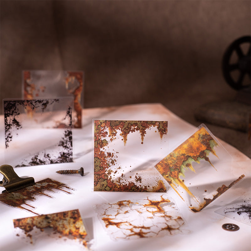 20 Stück Vintage-Rost-PET-Aufkleberpackung (S25092512)