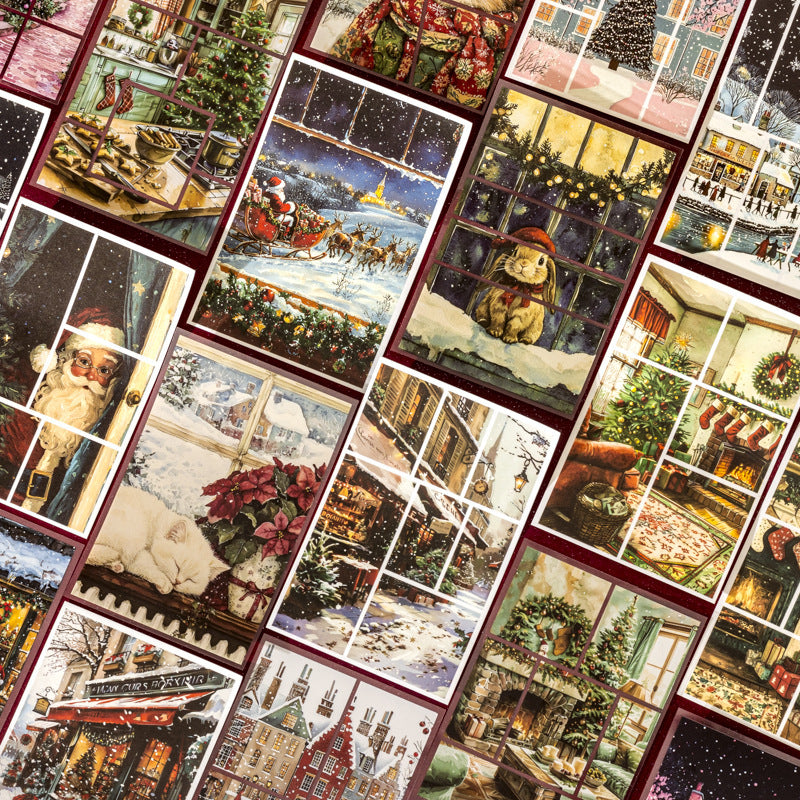 30pcs PET+WASHI Christmas sticker book (MLTZB25072101)