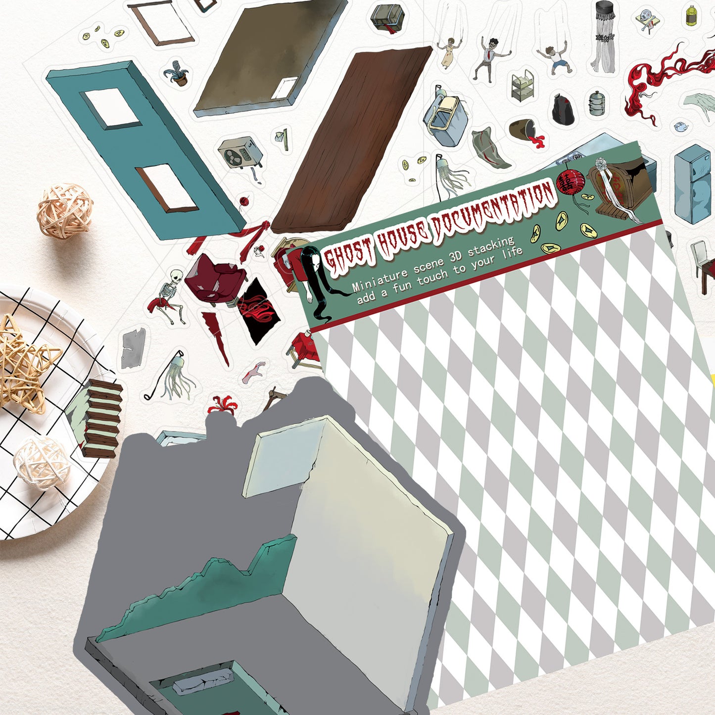 3sheets traditional gothic sticker pack (S25121501)