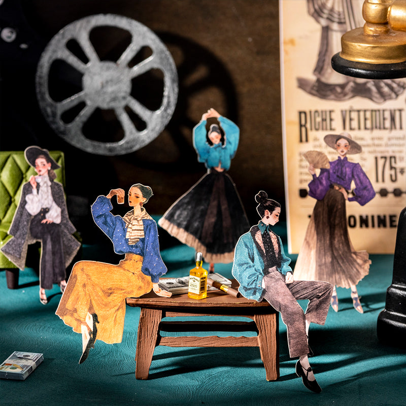 20-pack klistermärken med modeflickor (S25082505)