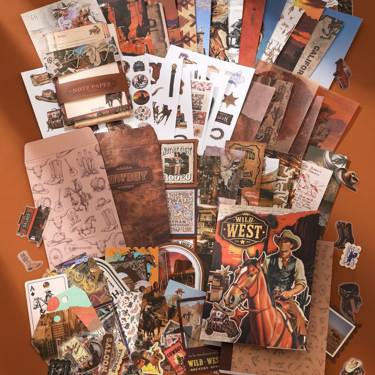 157pcs WILD WEST cowboy journaling box set(S25103101)