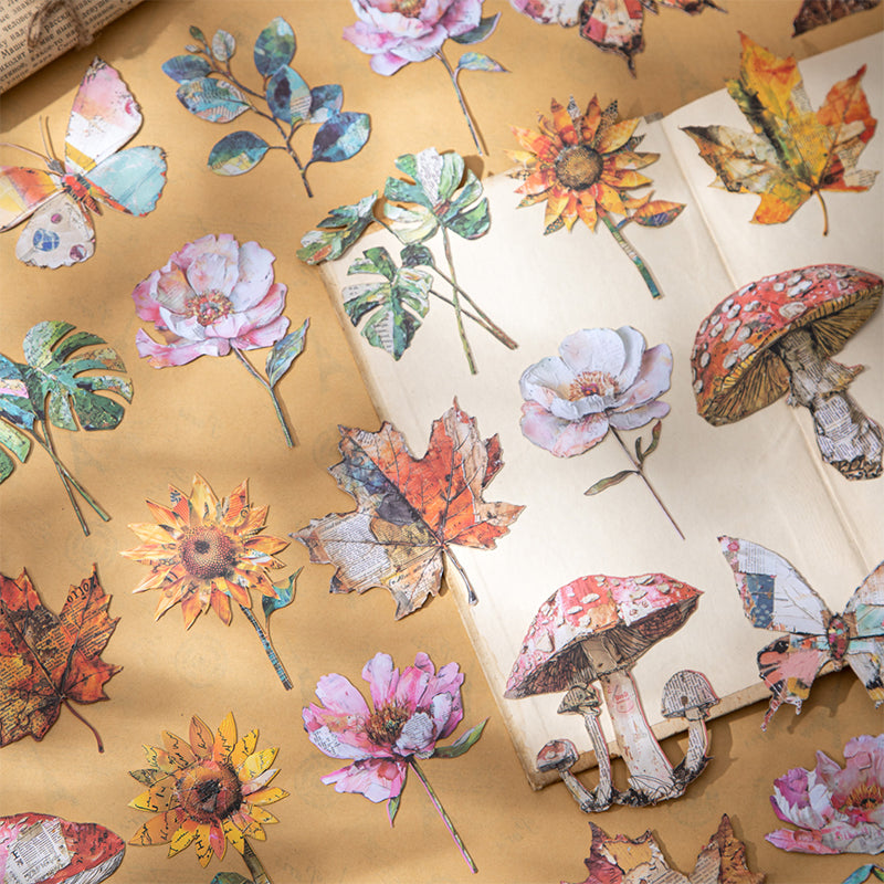 10pcs paper flower sticky card pack (S25082706)