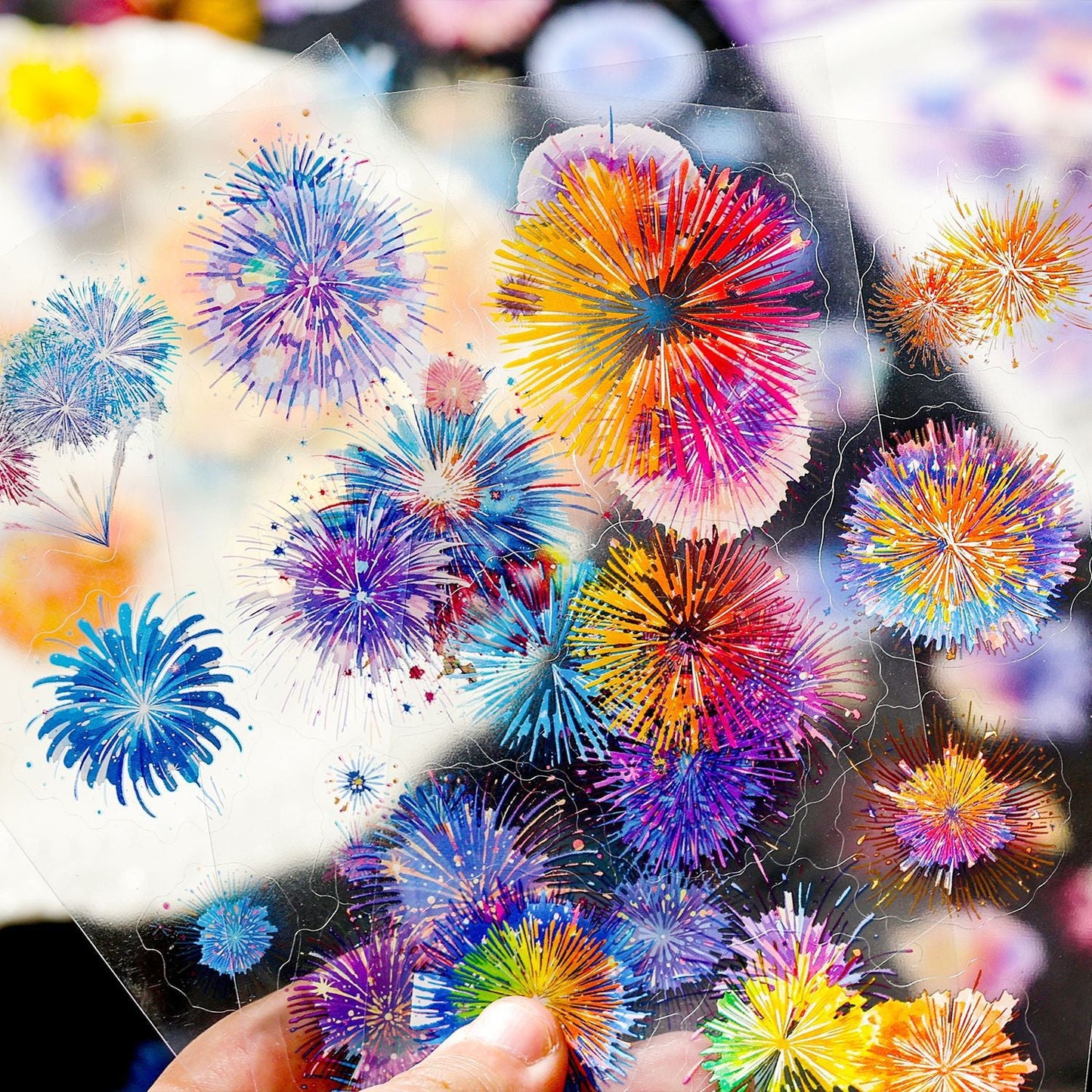 6-Blatt-Feuerwerks-PET-Aufkleberpackung (S25092803)