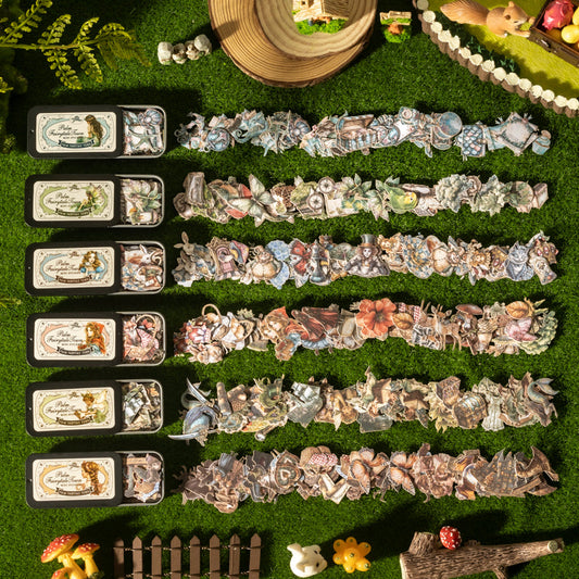 60pcs fairy tale mini sticker tin-box (S25090103)
