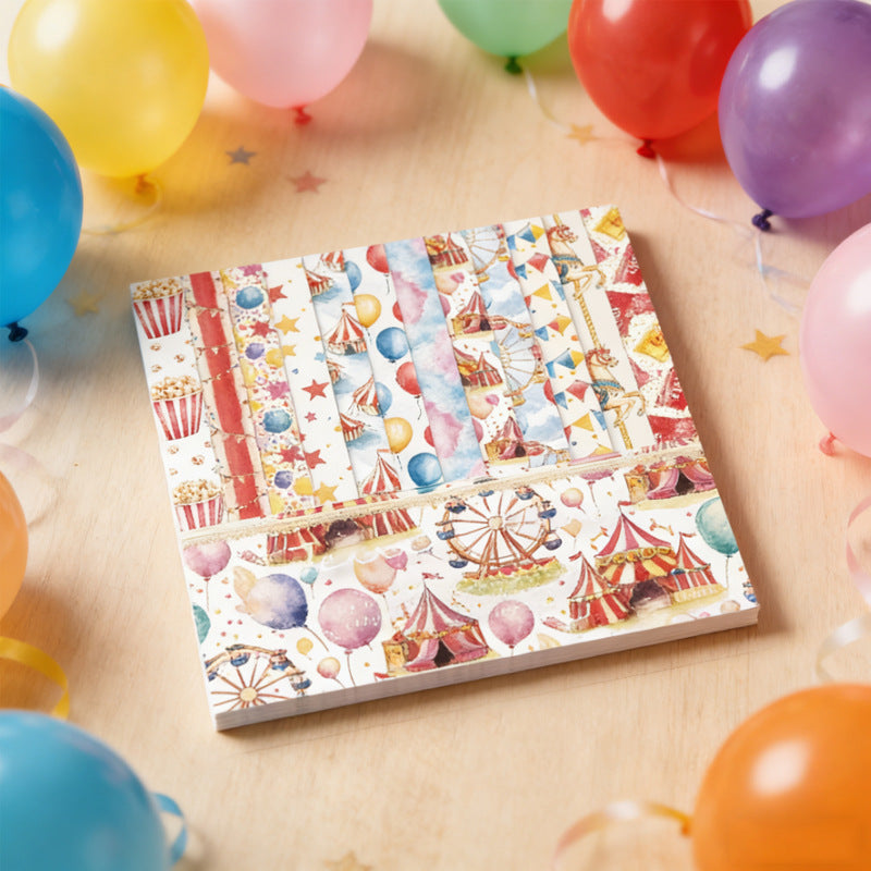 24pcs circus 6inch paper pack(TZB25121509)