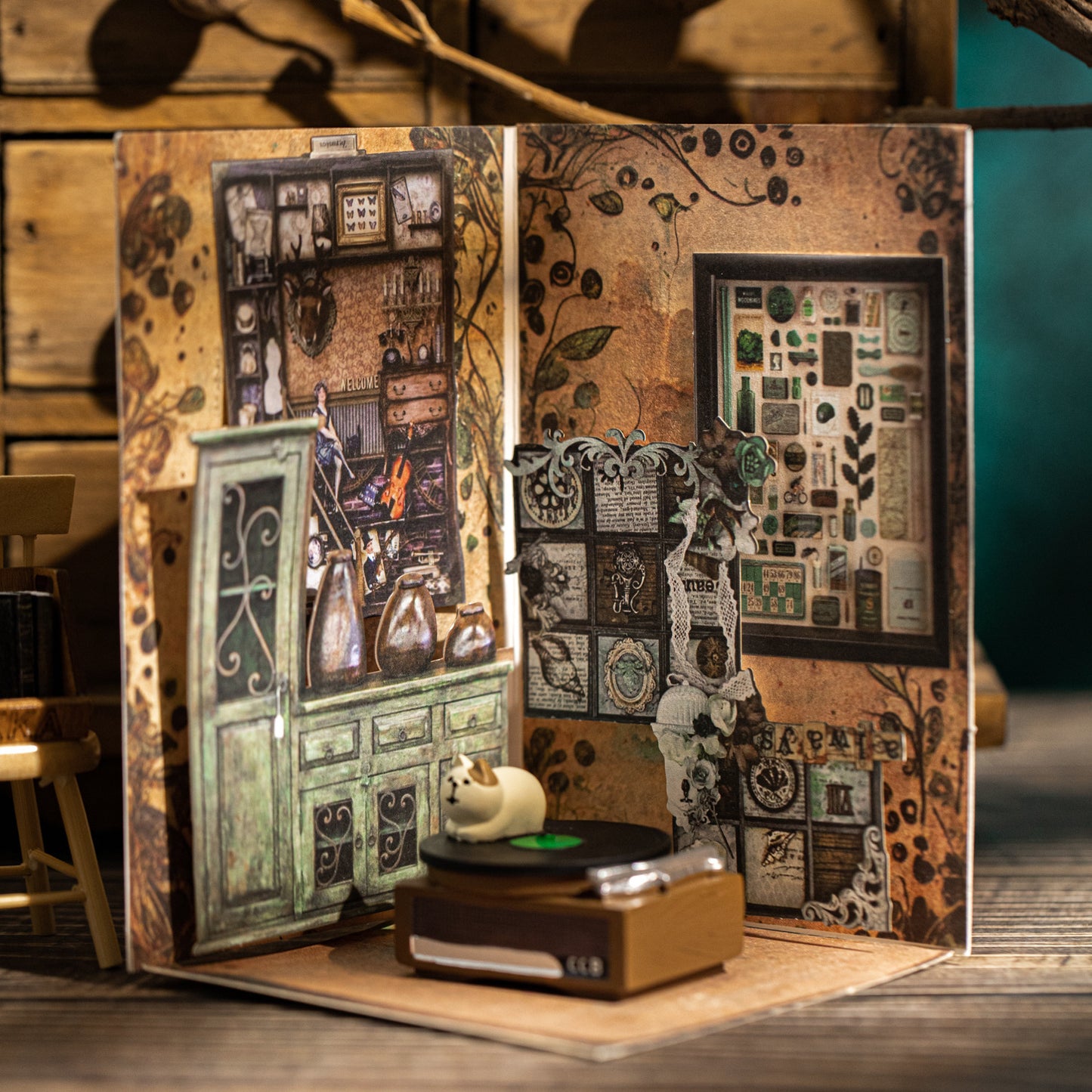 10pcs retro cabinet sticky card pack (S25120303)