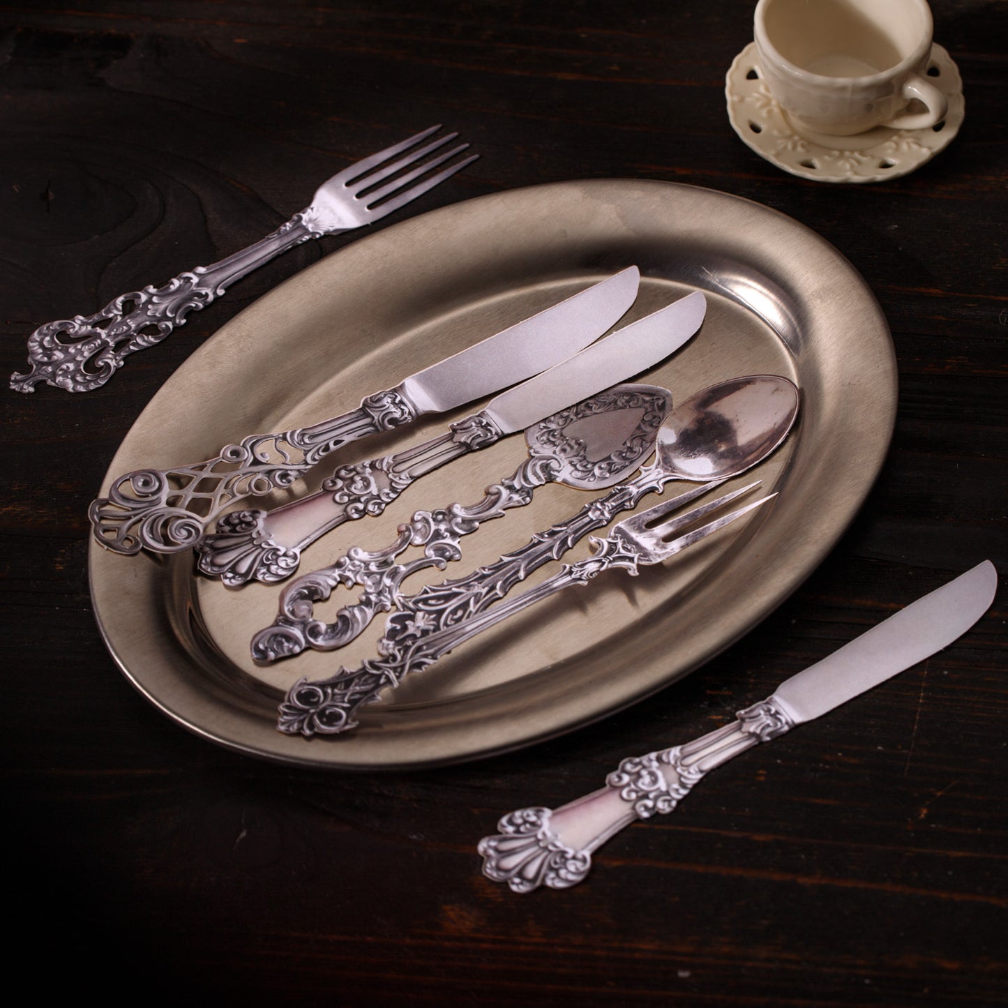 10pcs classical tableware sticker card sticker card pack(S25121207)