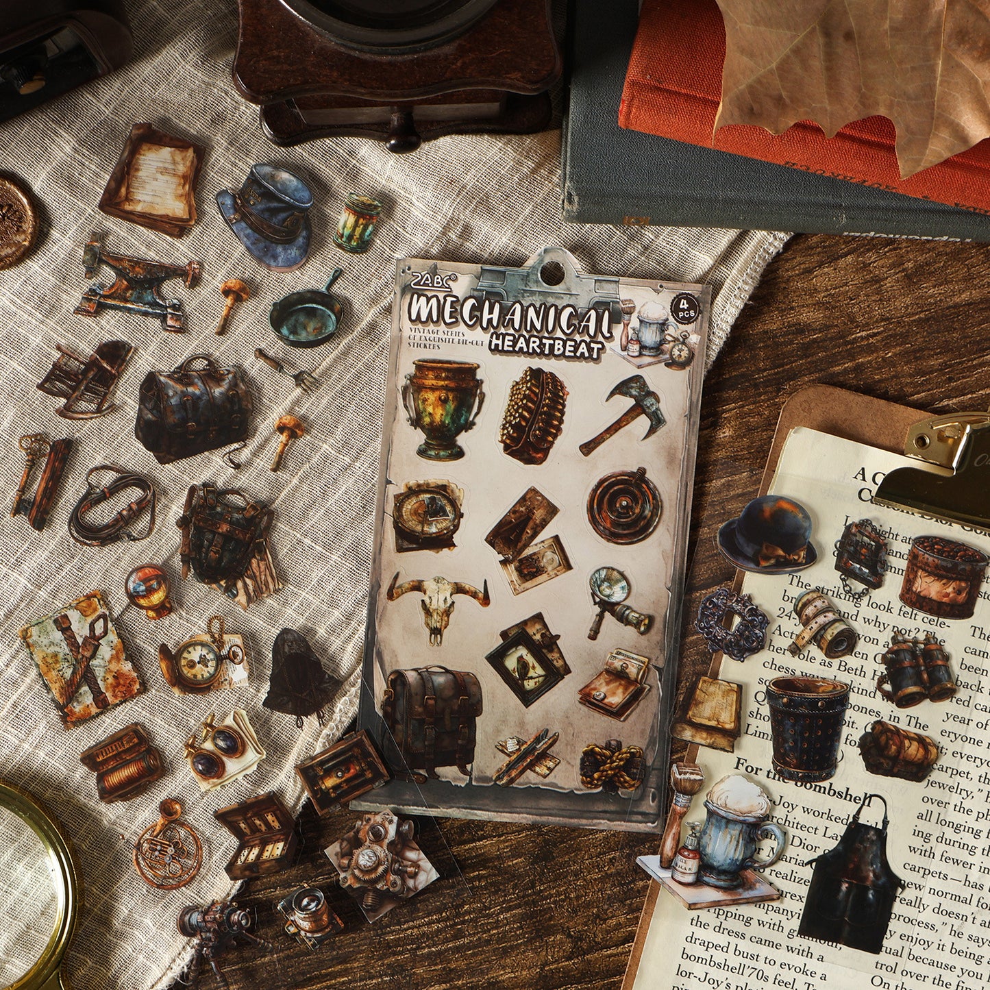 4-pack vintage-klistermärken (S25111804)