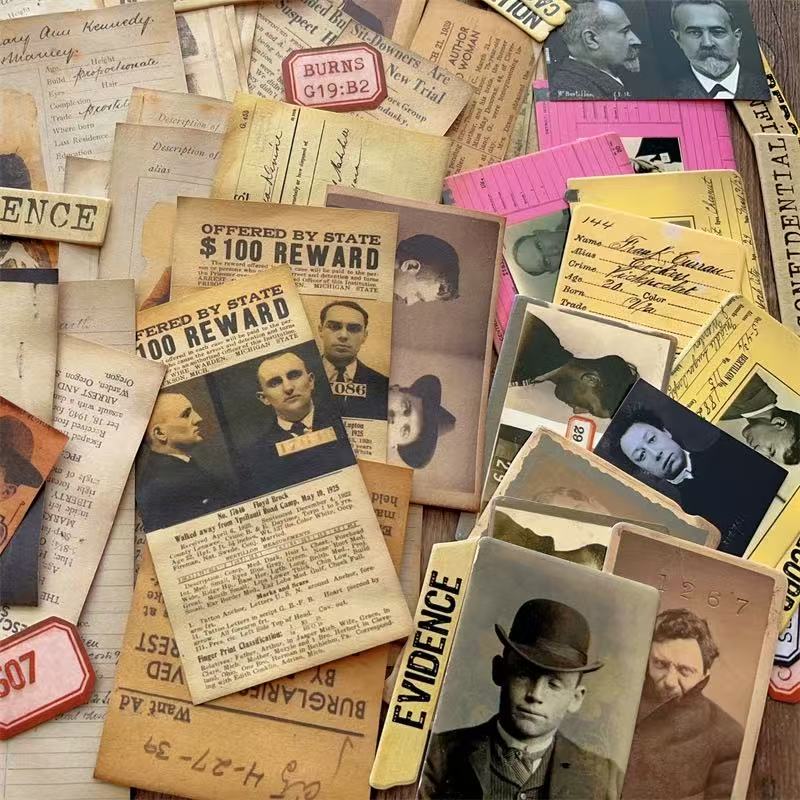 60pcs detective sticker+paper pack(P25121607)