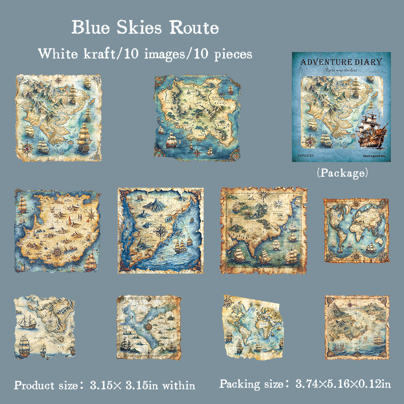 10-pack klistermärken med äventyrsdagbok (S25100904)