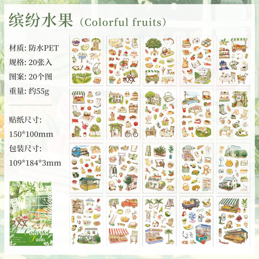 20pcs delicious food PET-sticker book (TZB25102104)