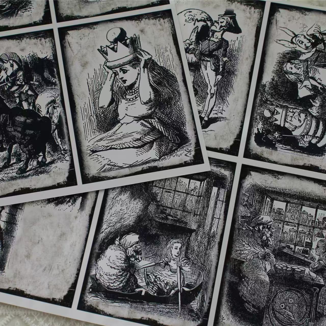 6pcs A4 size dark Alice paper pack (P25121009)