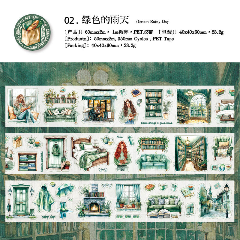 1 rulle färdigskuren PET-tejp för livsstil (T25102804)