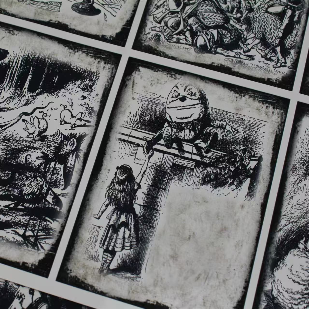 6pcs A4 size dark Alice paper pack (P25121009)