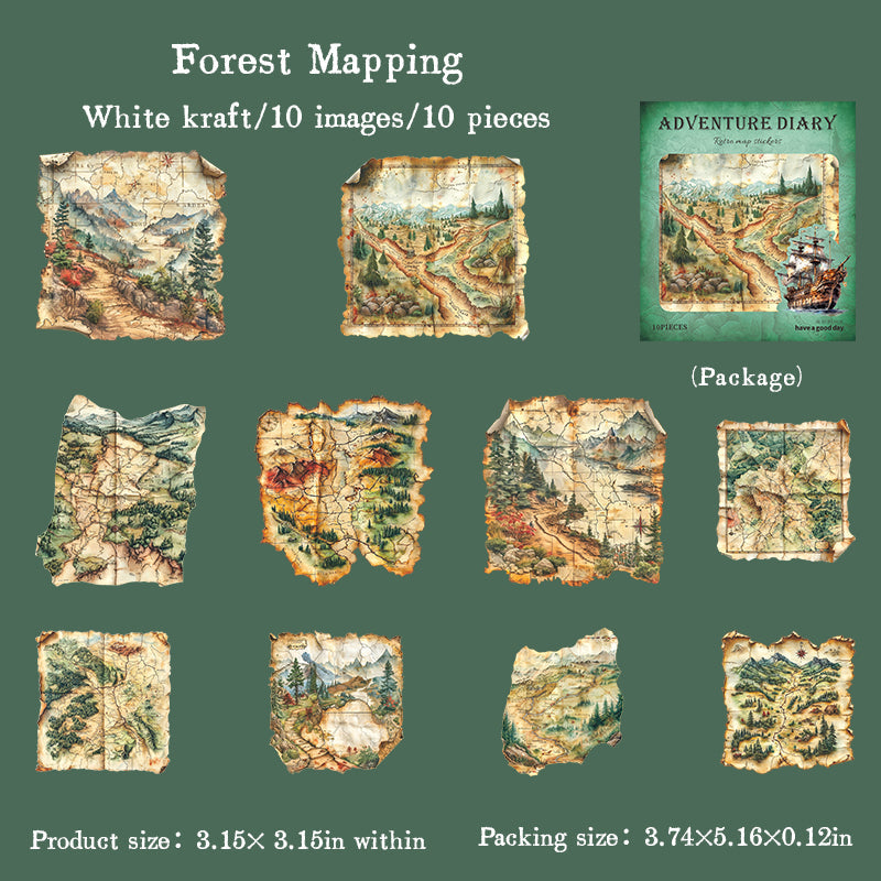 10-pack klistermärken med äventyrsdagbok (S25100904)