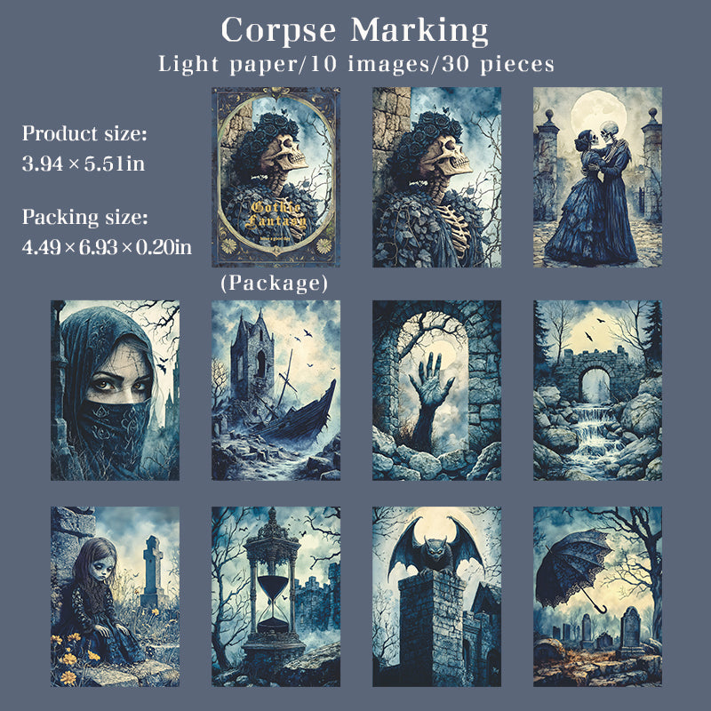 30pcs gothic fantasy paper pack(P25121604)