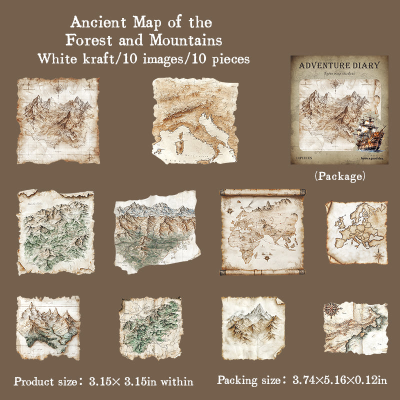 10-pack klistermärken med äventyrsdagbok (S25100904)