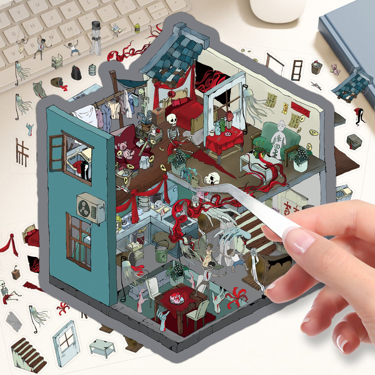 3sheets traditional gothic sticker pack (S25121501)