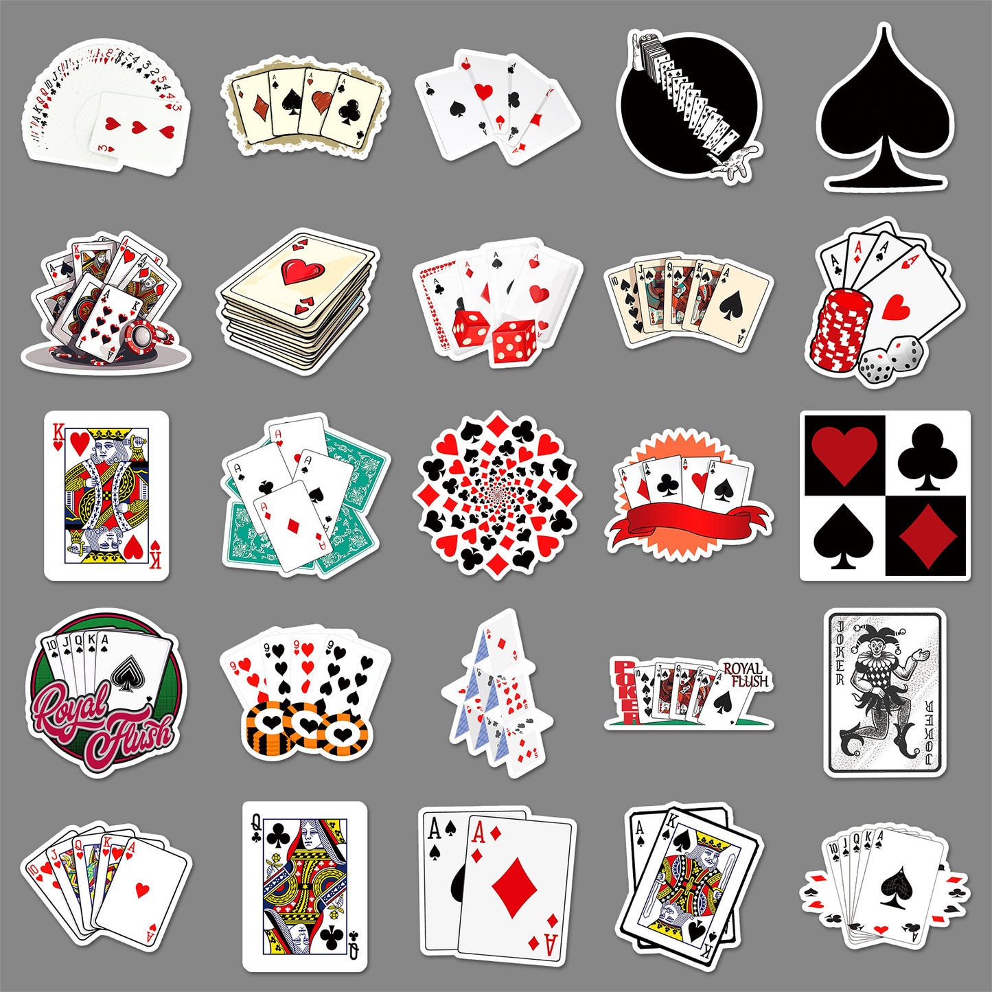 50pcs poker sticker pack(S25121503)