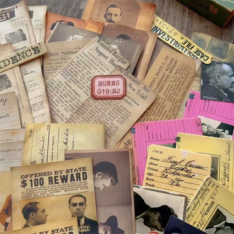 60pcs detective sticker+paper pack(P25121607)