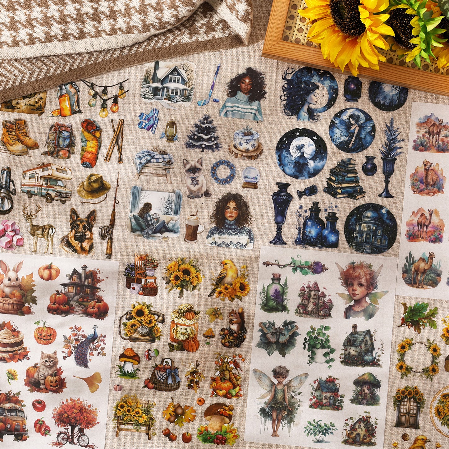 20 ark PET+WASHI klistermärkesbok (MLTZB25062308)