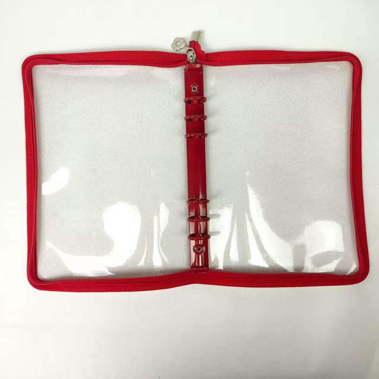 A5 Glitter clear binder not contain insert pages zipper one(C25121105)