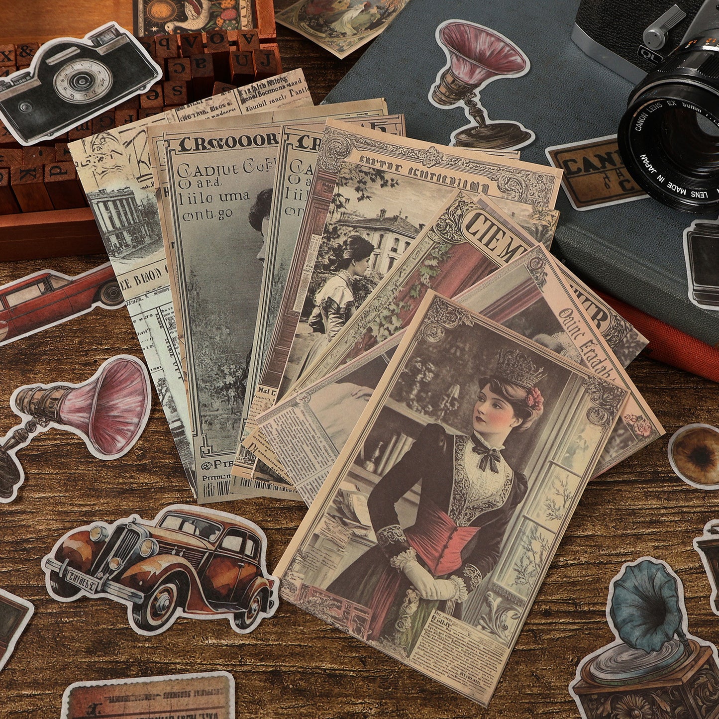 200pcs vintage sticker+paper pack(S25121101)