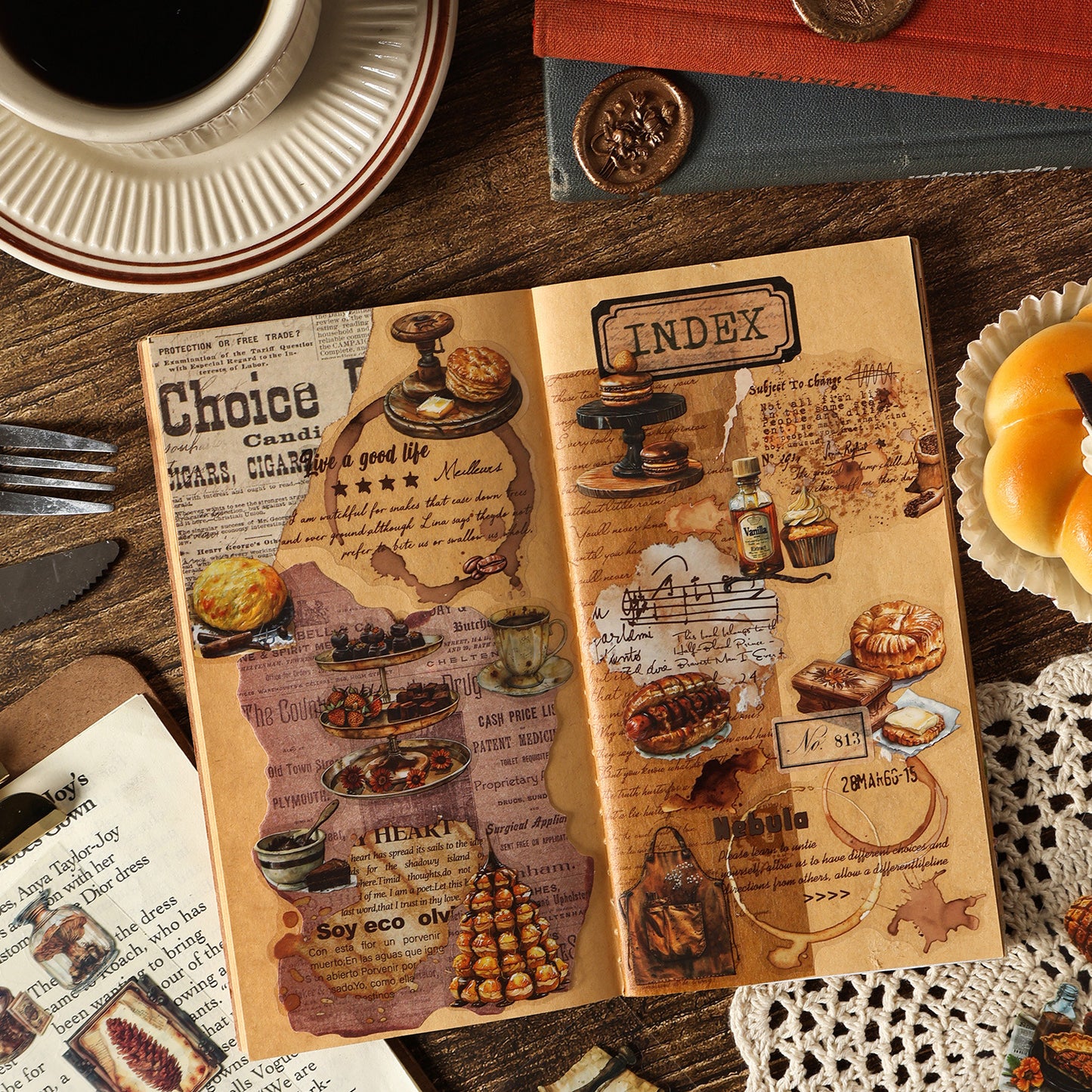 4-pack vintage-klistermärken (S25111804)