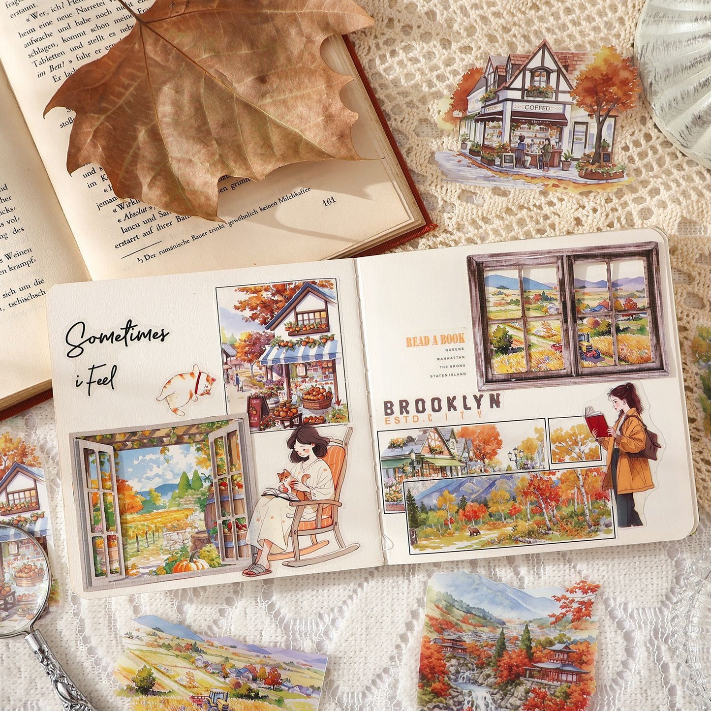 10pcs season scenery sticker pack(S25121103)