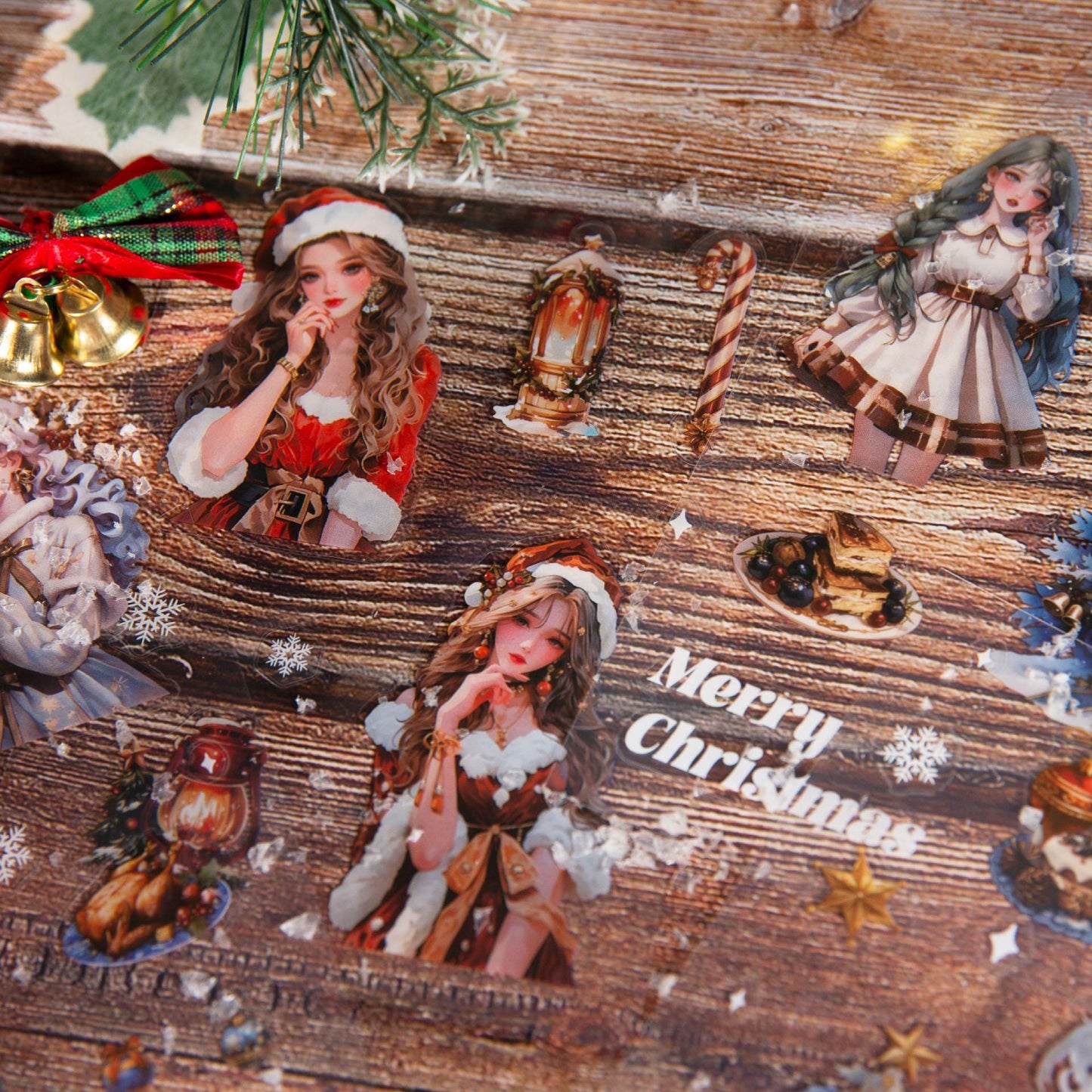 20 ark färdigskurna PET-klistermärken för jul (TZB25102807)