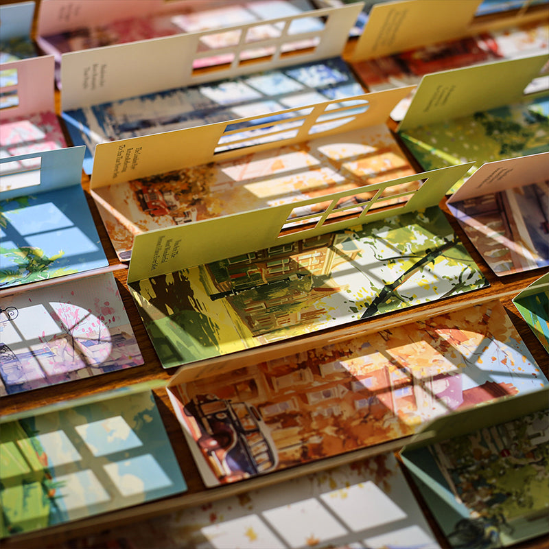 10pcs city outside window paper card pack (P25090403)