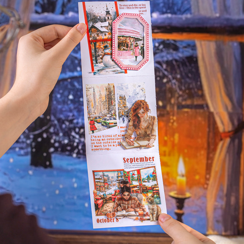 50 st mini-klistermärkesbok med vinterland (S25110614)