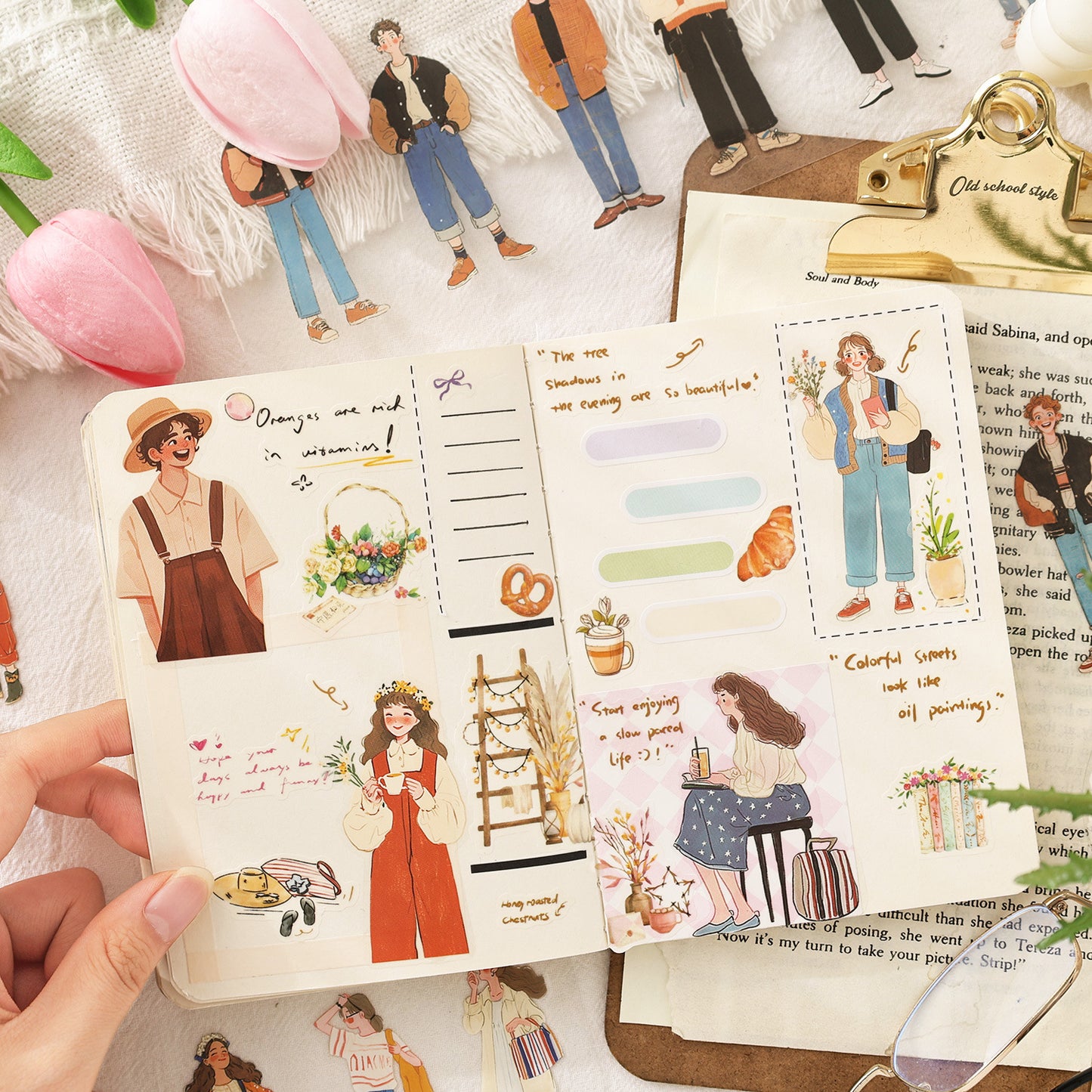 20sheets boys girls PET-sticker book(TZB25121505)