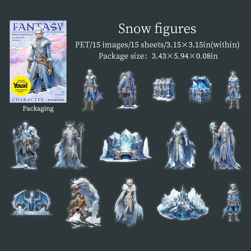 15pcs FANTASY professionals PET-sticker pack (MLS25062704)