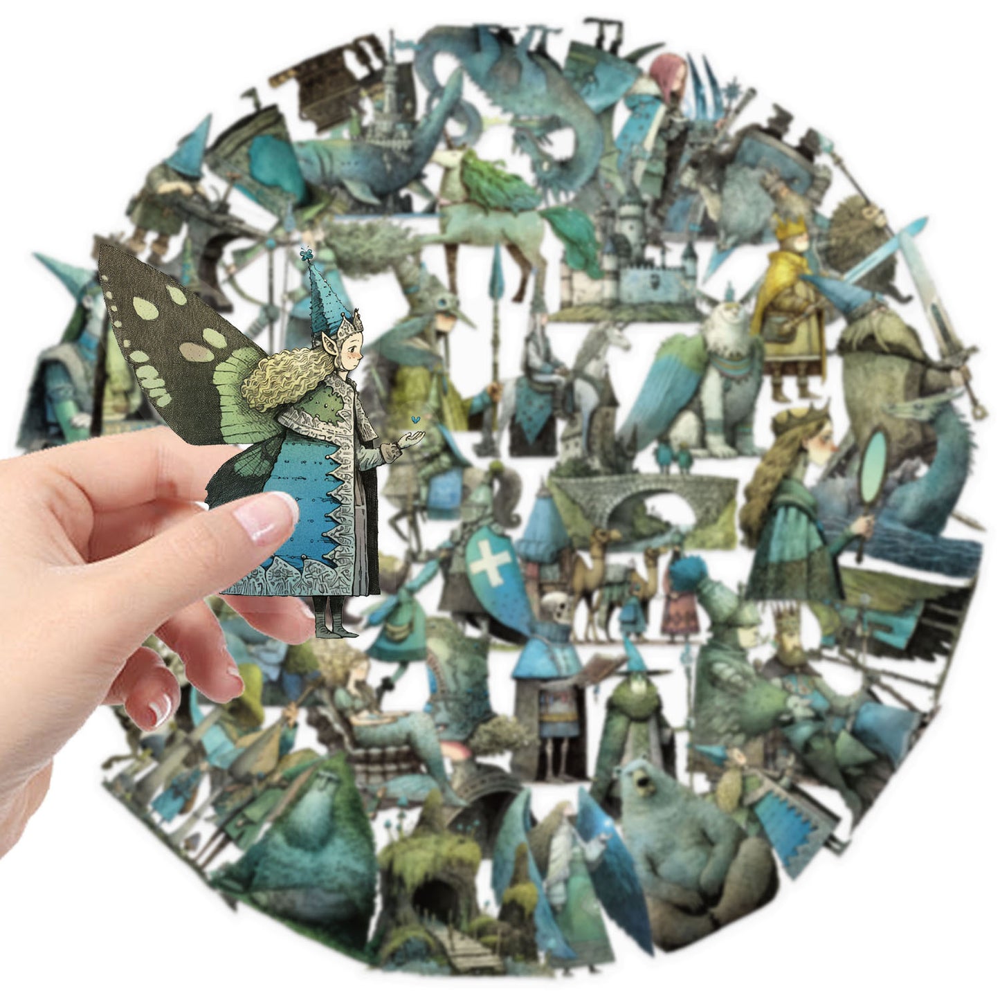 50-pack klistermärken med magisk älvvärld (S25111803)