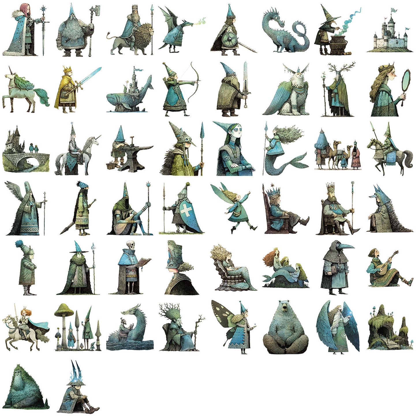 50-pack klistermärken med magisk älvvärld (S25111803)