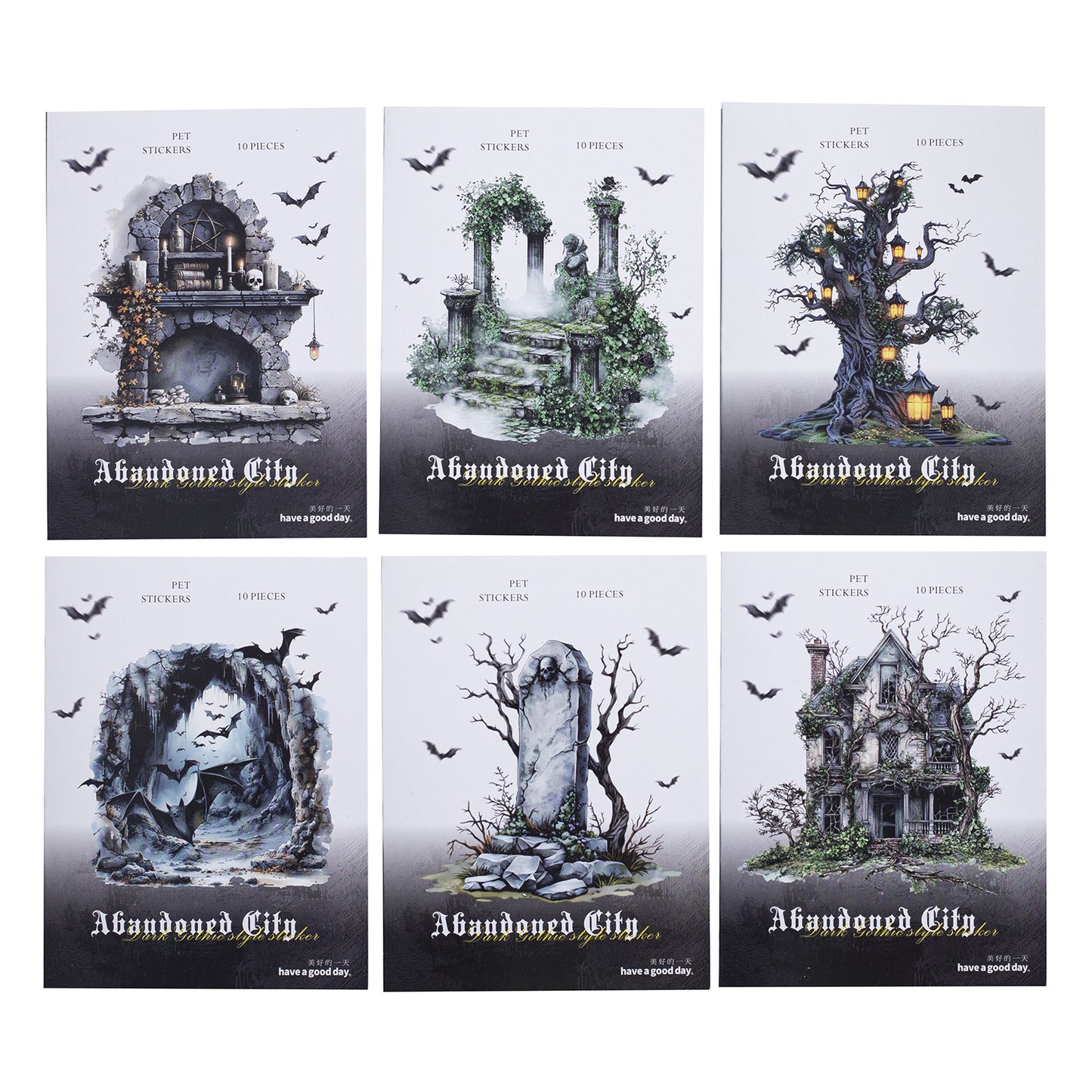 10pcs gothic sticker pack (MLS25050512)