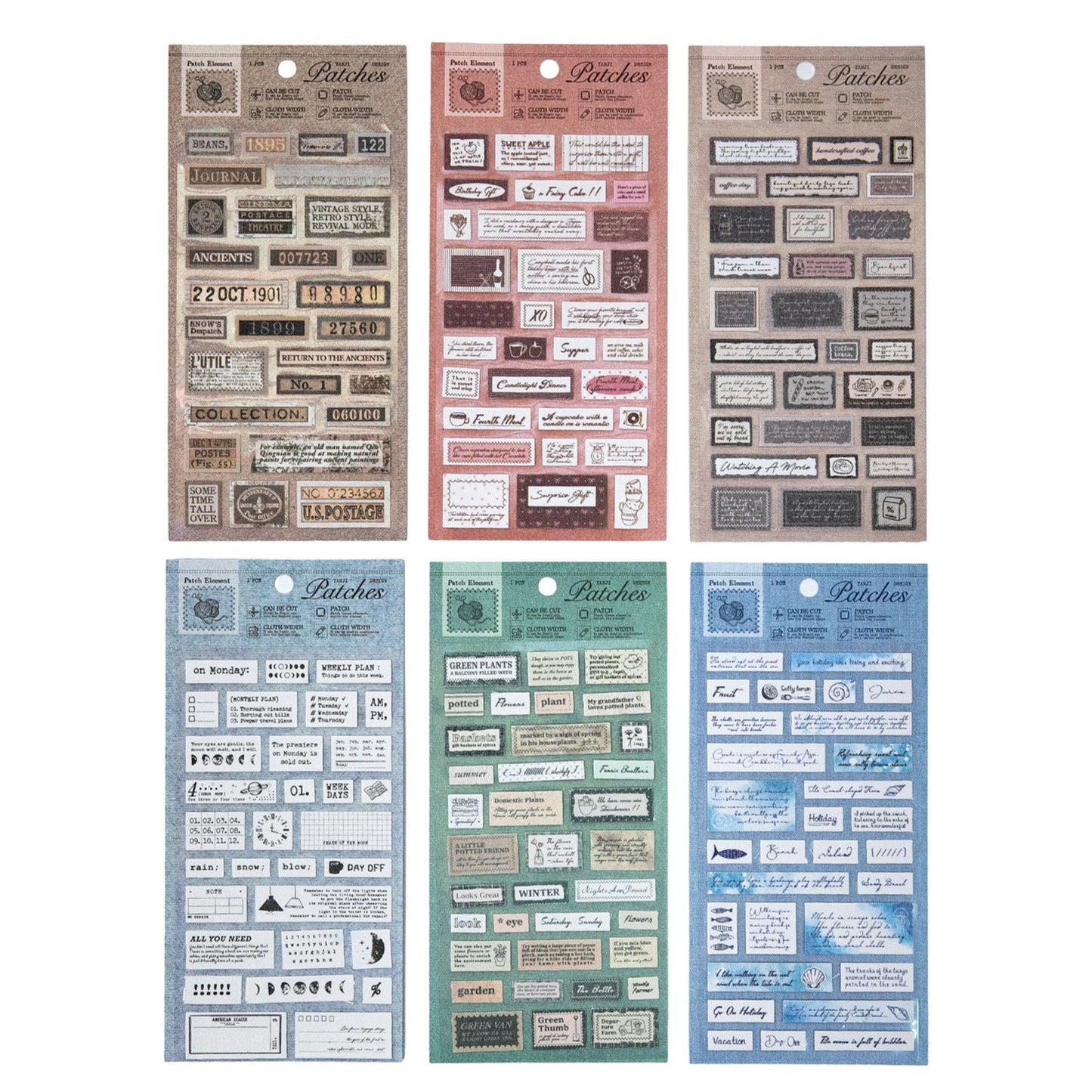 1sheet cloth word sticker pack (S25092506)