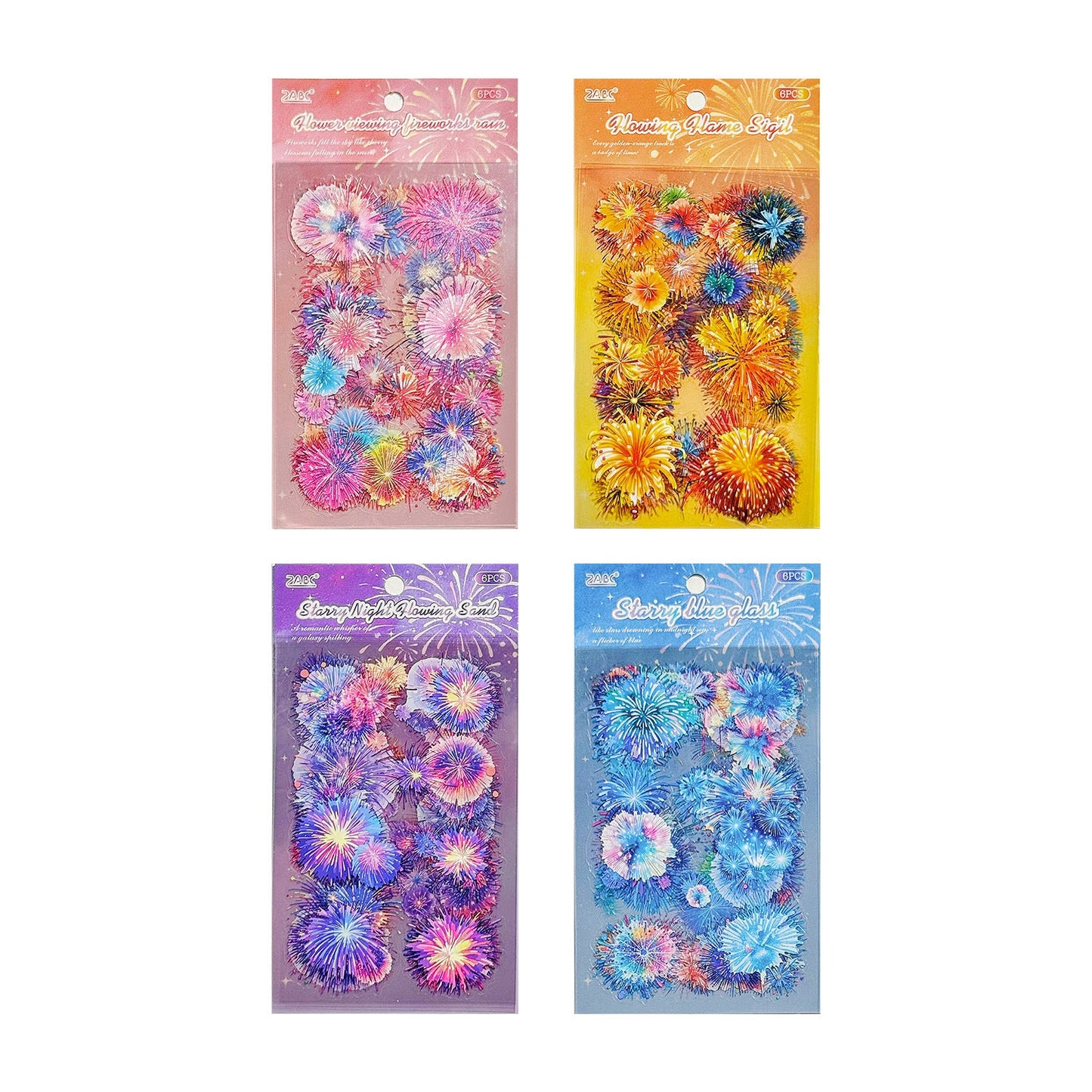 6-Blatt-Feuerwerks-PET-Aufkleberpackung (S25092803)